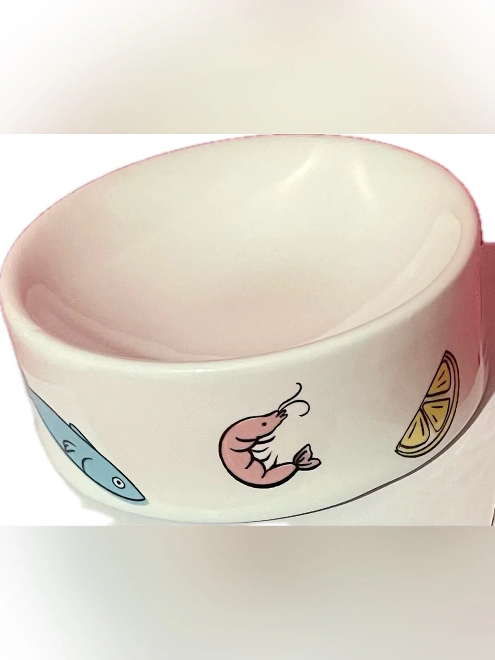 Kate Spade New York Seafood Toss Ceramic Cat Bowl, 100-mL